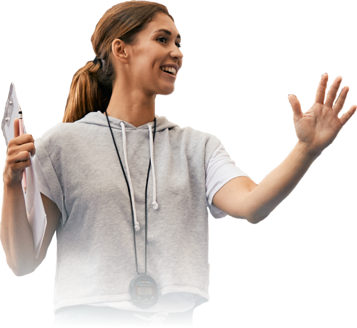 Woman happy teaching