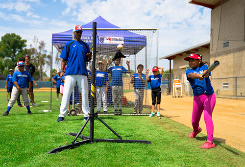 Kids playing baseball