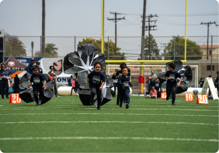 Children running